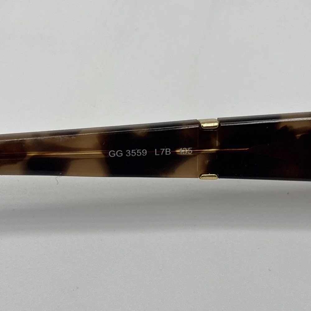 Gucci GG 3559 L7B Tortoise Brown White Ivory Eyeglass Frame 53-14 135 Italy #491